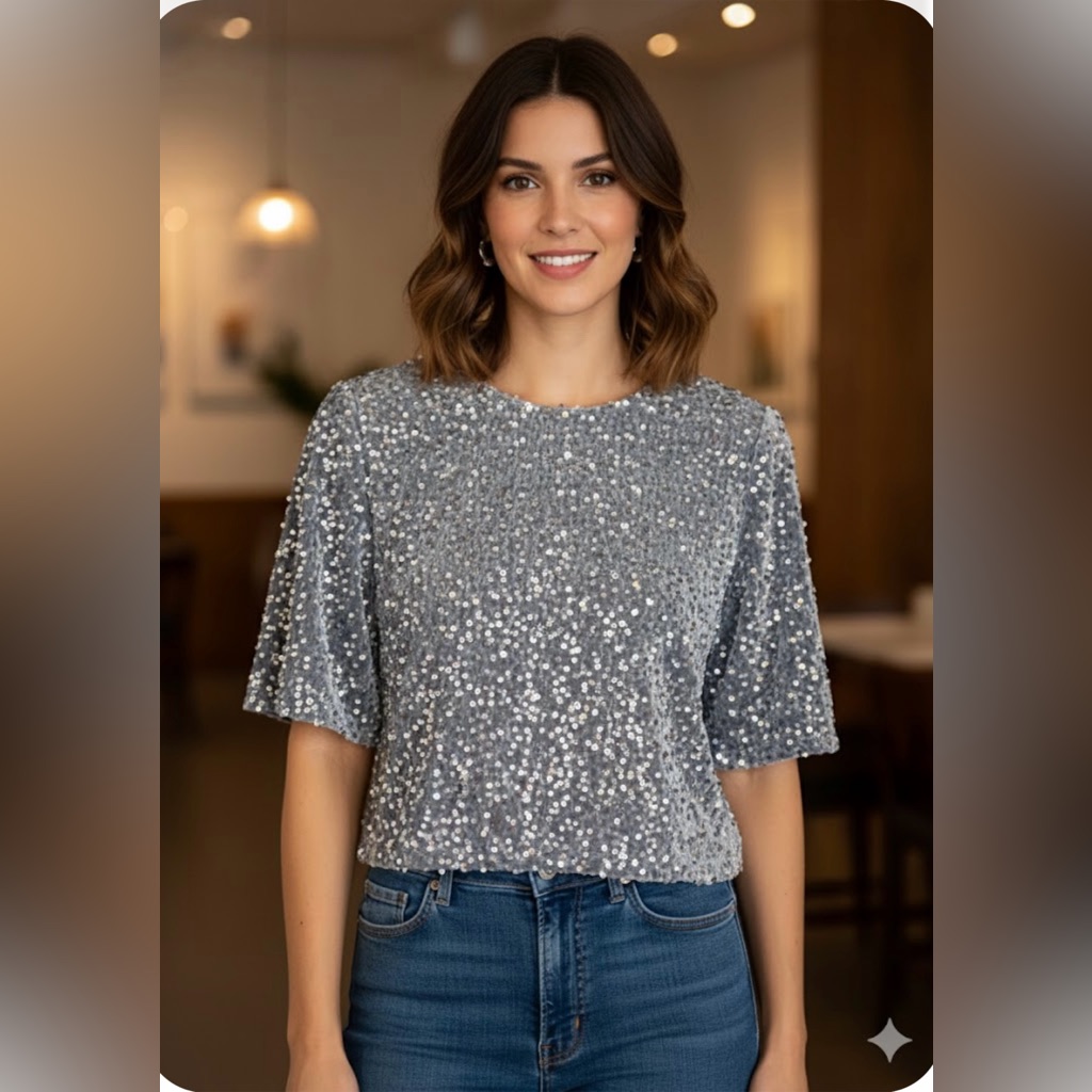 Maje Dark Gray Crop Top